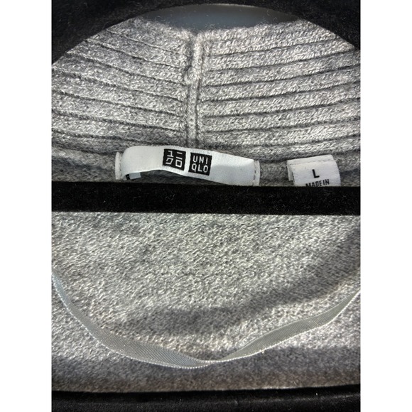 Uniqlo Women's Gray‎ Open Front Knit Casual Cardigan Wool/Cashmere Blend Size L - Picture 6 of 7